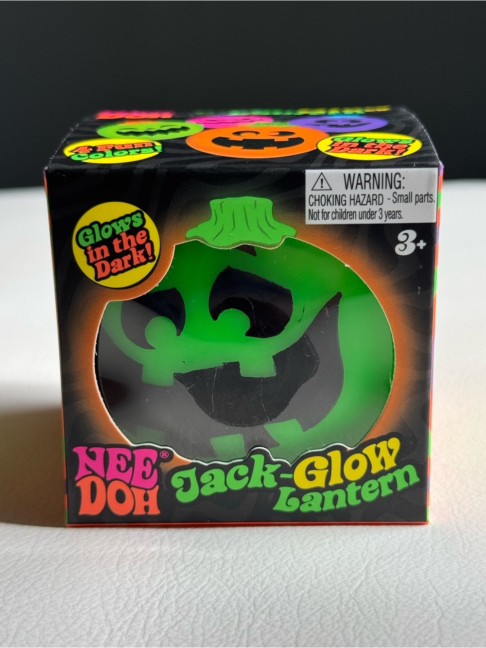 Needoh Jack Glow Lantern Pumpkin Halloween Squishy Fidget Glow in the Dark NEW